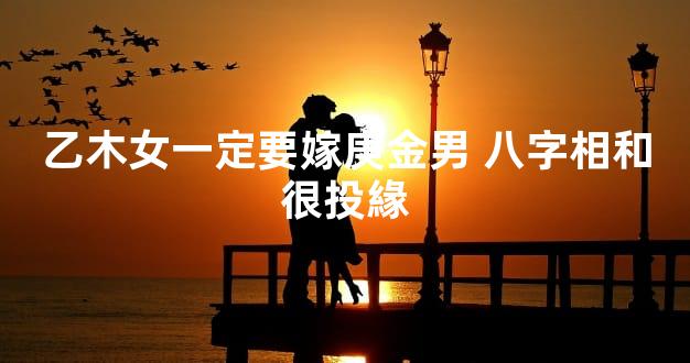 乙木女一定要嫁庚金男 八字相和很投緣